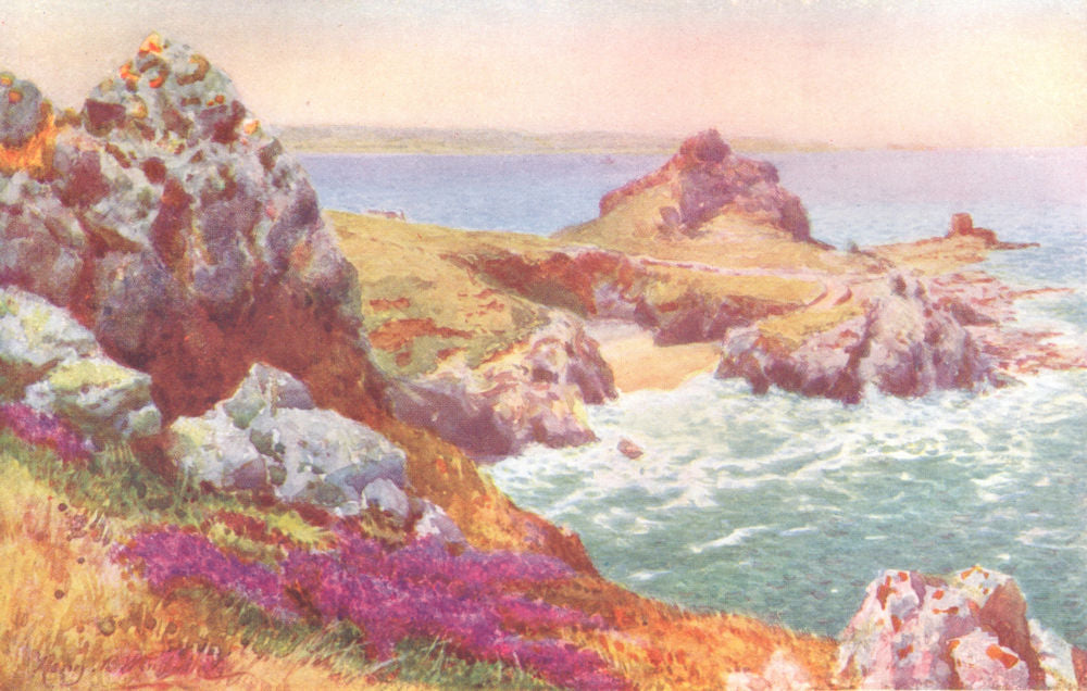 CHANNEL ISLANDS. L'Etac, Jersey 1904 old antique vintage print picture